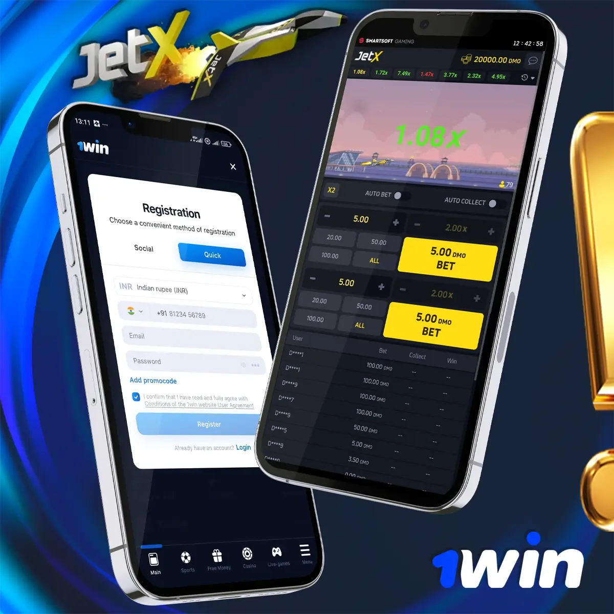 Start playing JetX and place your bets