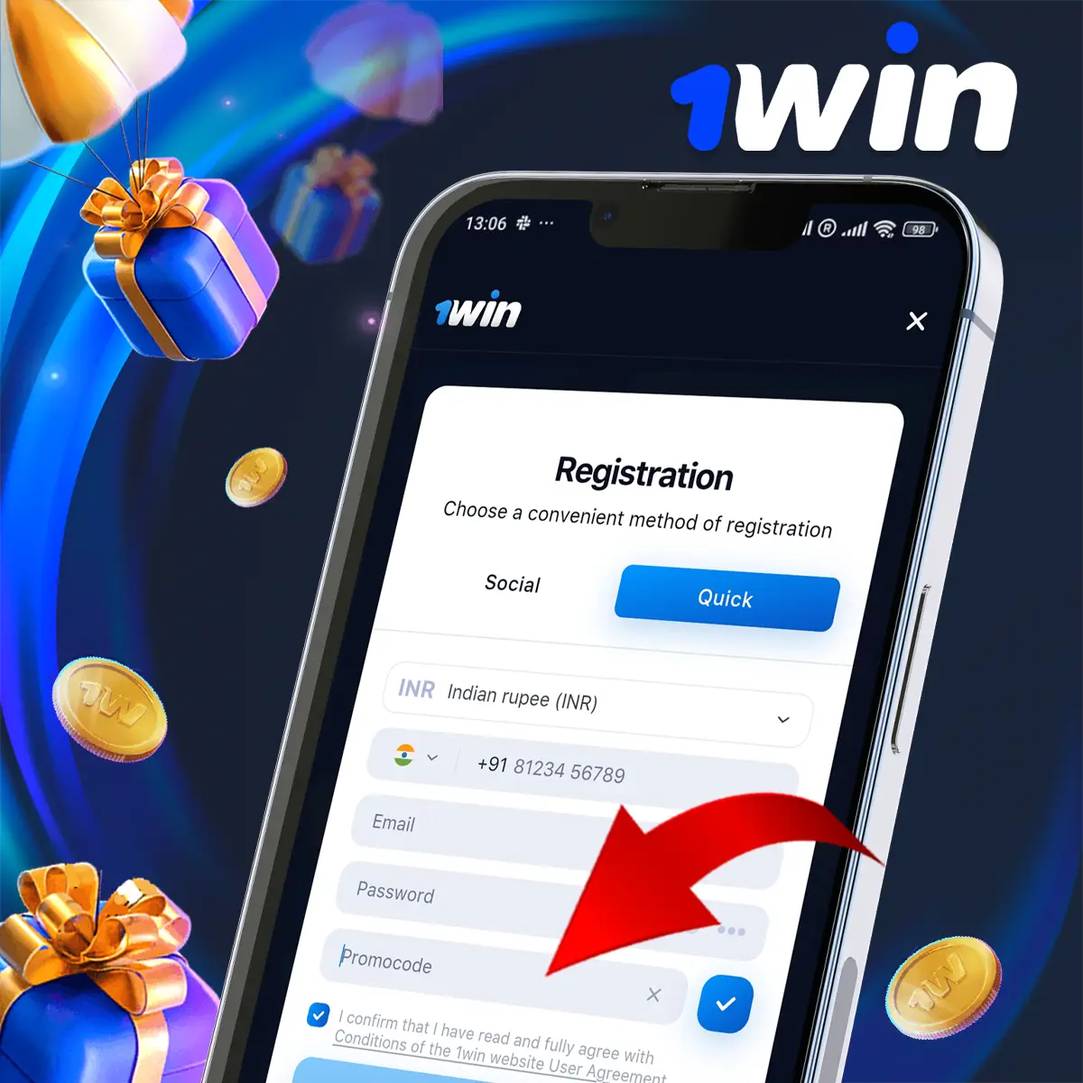 1Win Promo Code India