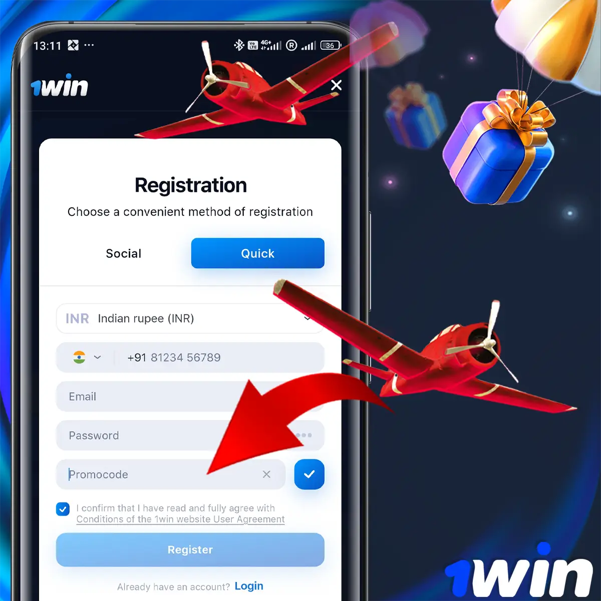 1Win Aviator Promotional Code