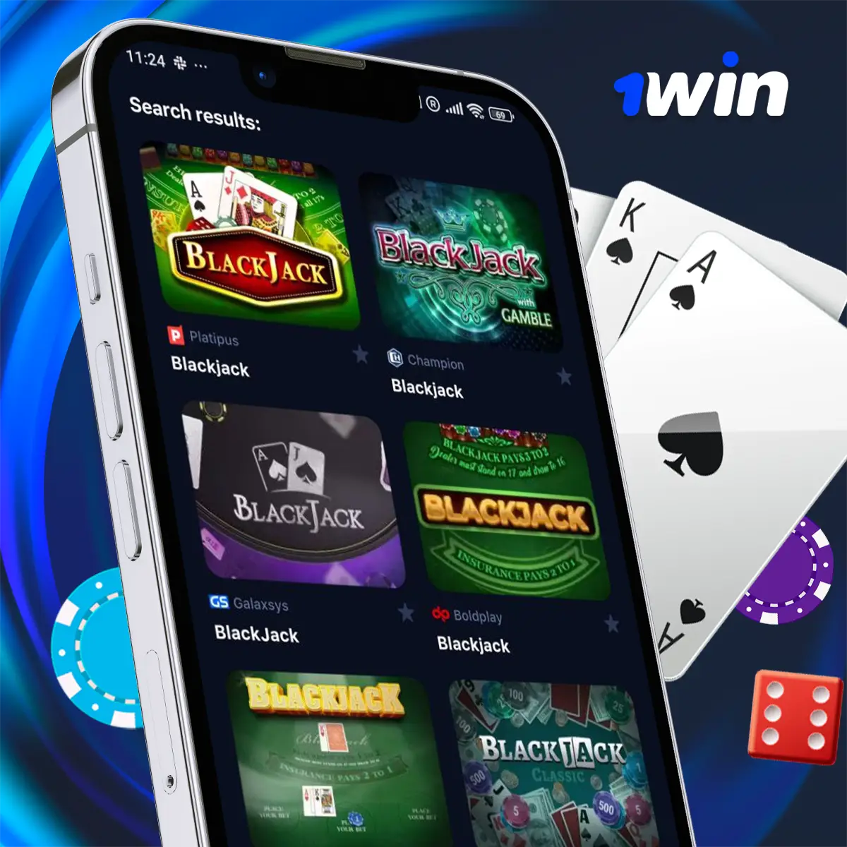 Blackjack 1Win casino games