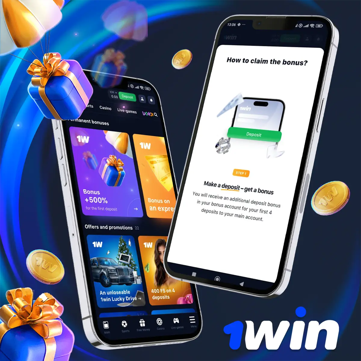 How to get the bonus 1win