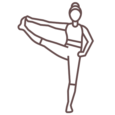 A minimalist line drawing of a woman practicing yoga, showcasing balance and tranquility in her pose.