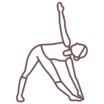 A minimalist line drawing of a woman practicing yoga, showcasing balance and tranquility in her pose.